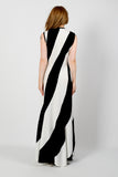 Black & White Swirl Maxi Dress