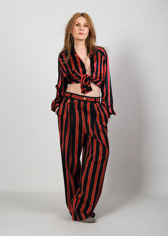 ESCADA Silk Blouse + Wool Trouser Set