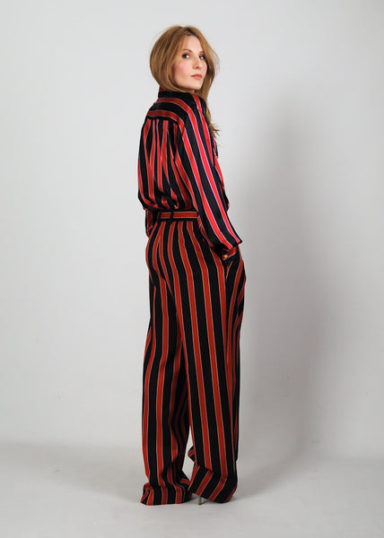 ESCADA Silk Blouse + Wool Trouser Set