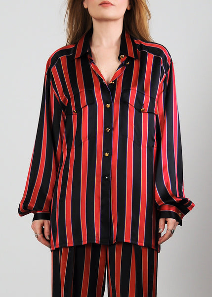 ESCADA Silk Blouse + Wool Trouser Set