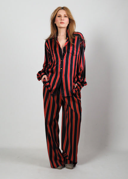 ESCADA Silk Blouse + Wool Trouser Set