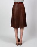 Buttery Soft A-Line Leather Skirt
