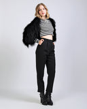 Shaggy Mongolian Lamb Fur Coat