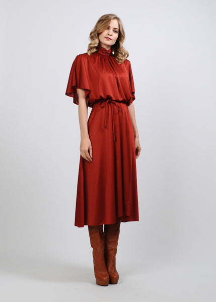 70s Draped Midi Dress