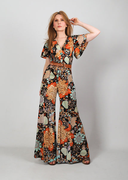 Open Back 70s Palazzo Jumpsuit