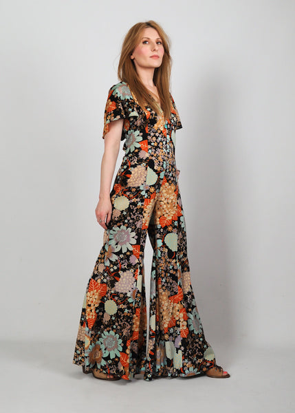 Open Back 70s Palazzo Jumpsuit