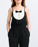 Bow Tie Tuxedo Jumpsuit