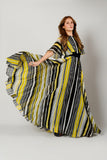 Striped Gauze Full Sweep Dress