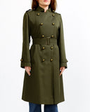Army Green Military Trench Coat