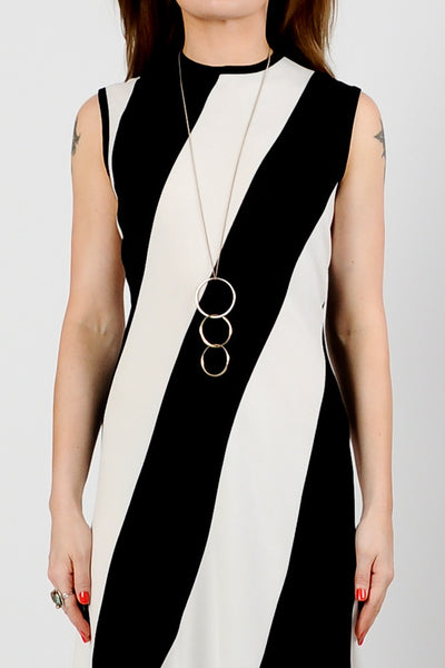 Black & White Swirl Maxi Dress