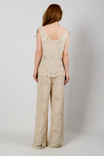 Art Deco Crochet Pant Suit