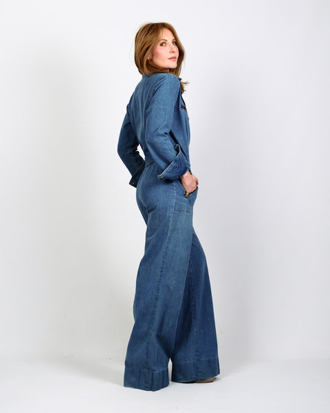 70s Denim Bellbottom Jumpsuit