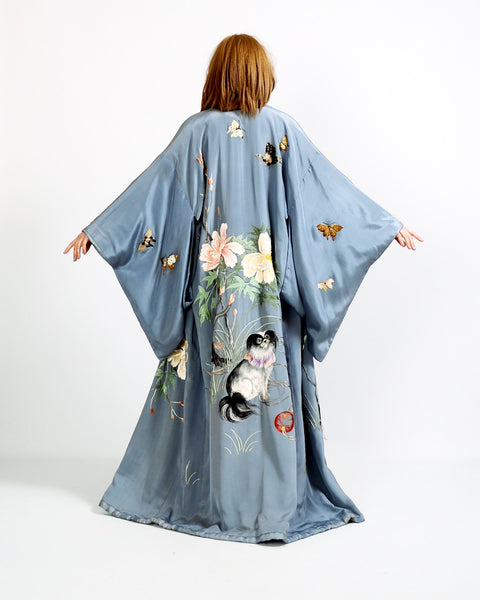 1920s Silk Hand Embroidered Kimono