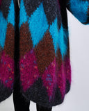 Harlequin Mohair Sweater Coat
