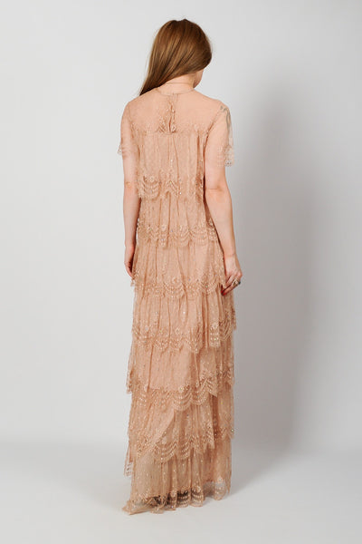 French Silk Lace Rhinestone Dress