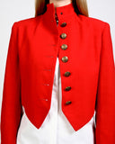 Red Wool Military Jacket