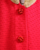 Hand Knit Wool + Mink Fur Sweater Coat