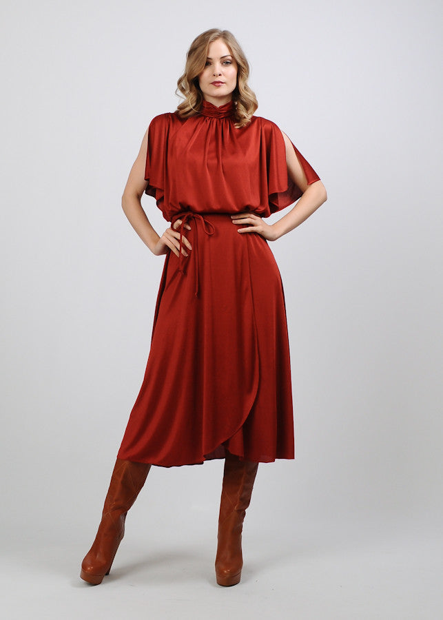 70s style midi dress 1970s Carrie Midi Dress