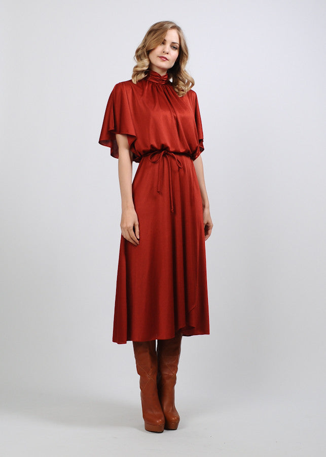 70s Draped Midi Dress Tin Roof Vintage 70s Draped Midi Dress Tin Roof Vintage