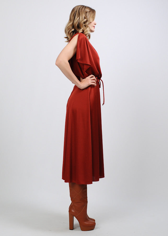 70s Draped Midi Dress Tin Roof Vintage 70s Draped Midi Dress Tin Roof Vintage