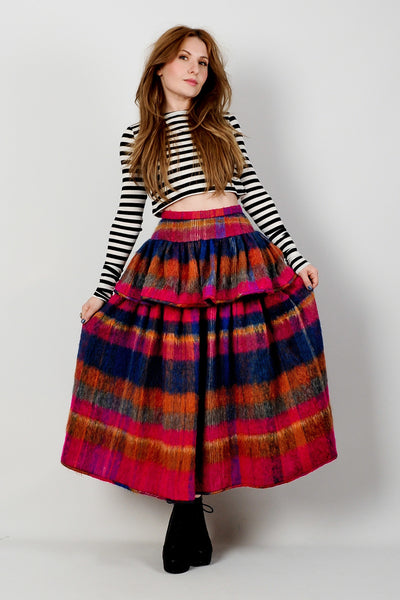 VALENTINO Mohair Peplum Skirt