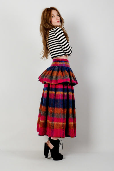 VALENTINO Mohair Peplum Skirt