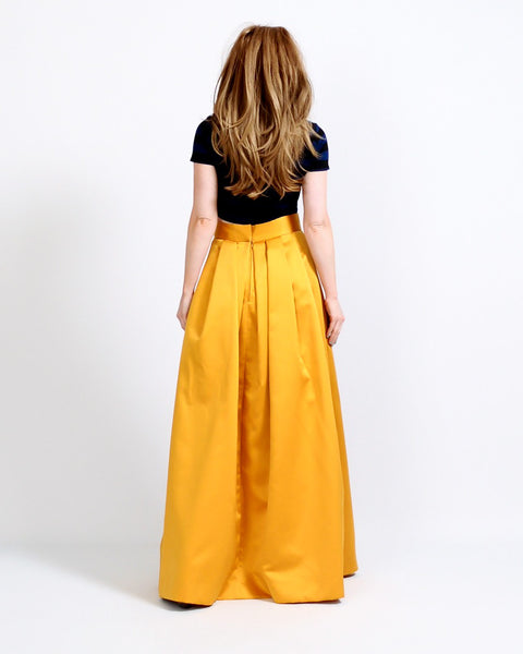 Marigold Satin Ball Gown Skirt